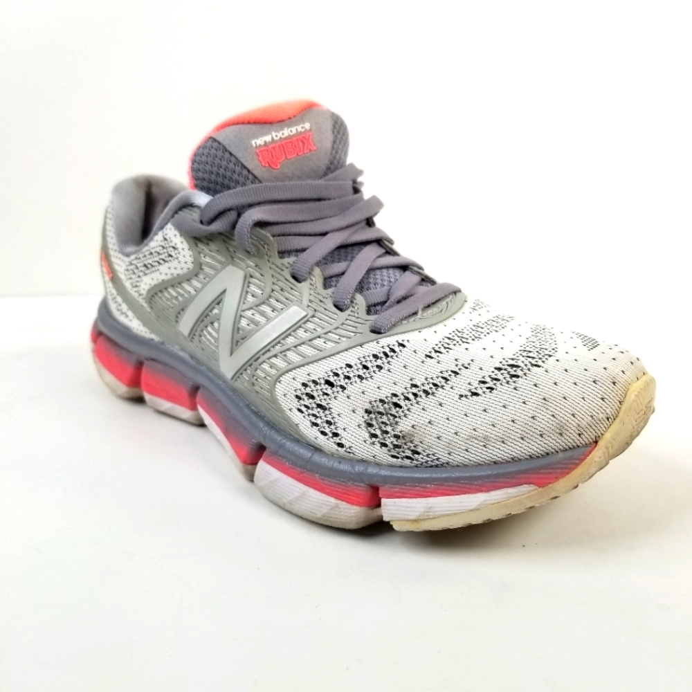 New Balance Womens Rubix Running Shoes Gray WRUBXWG Lace Up Low Top Sneakers 7